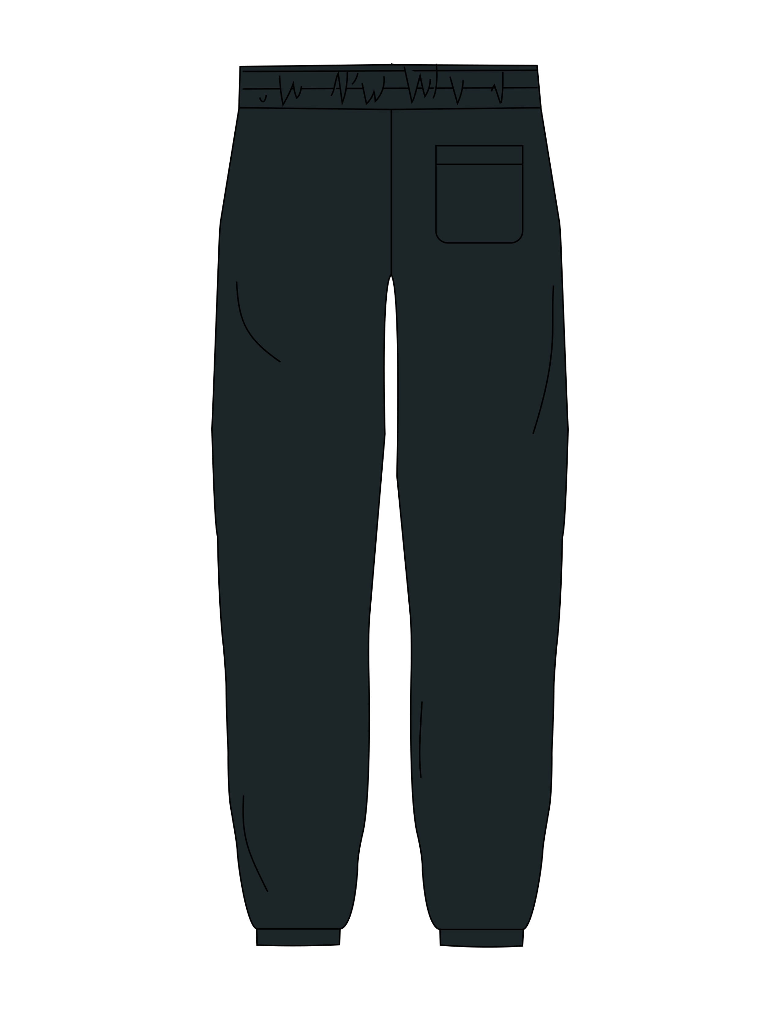 The Mens Classic Sweatpants - Pine Green - Collective Studios - Left Leg "COLLECTIVE" - Printed - White