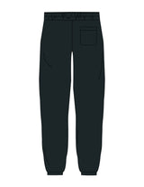 The Mens Classic Sweatpants - Pine Green - Collective Studios - Left Leg "COLLECTIVE" - Printed - White