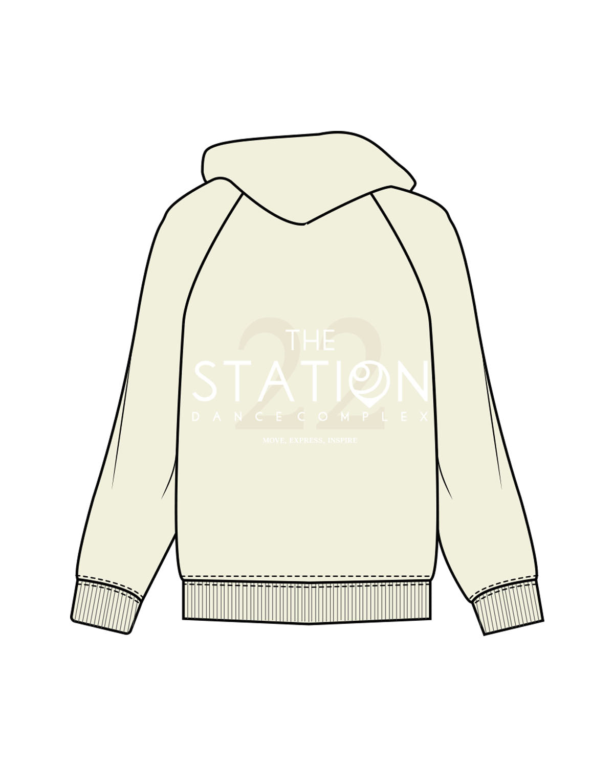The Womens Hoodie - Butter - TSDC - Left Chest - Printed - Full Color
