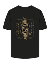 The Mens Tee - Black - The Room. - Left Chest Stacked & Back Image - Printed - Full Color