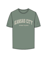 The Mens Tee - Sage - STUDIO 7 - Center Chest Arc Stacked - Printed - Off White