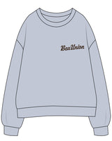 The Womens Crewneck - Powder - Box Union - Left Chest - Brown