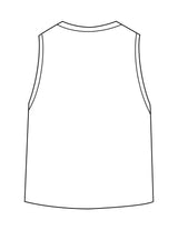 The Womens Classic Crop Tank - White - Mariemont Cheer - Left Chest Stacked - Printed - Full Color