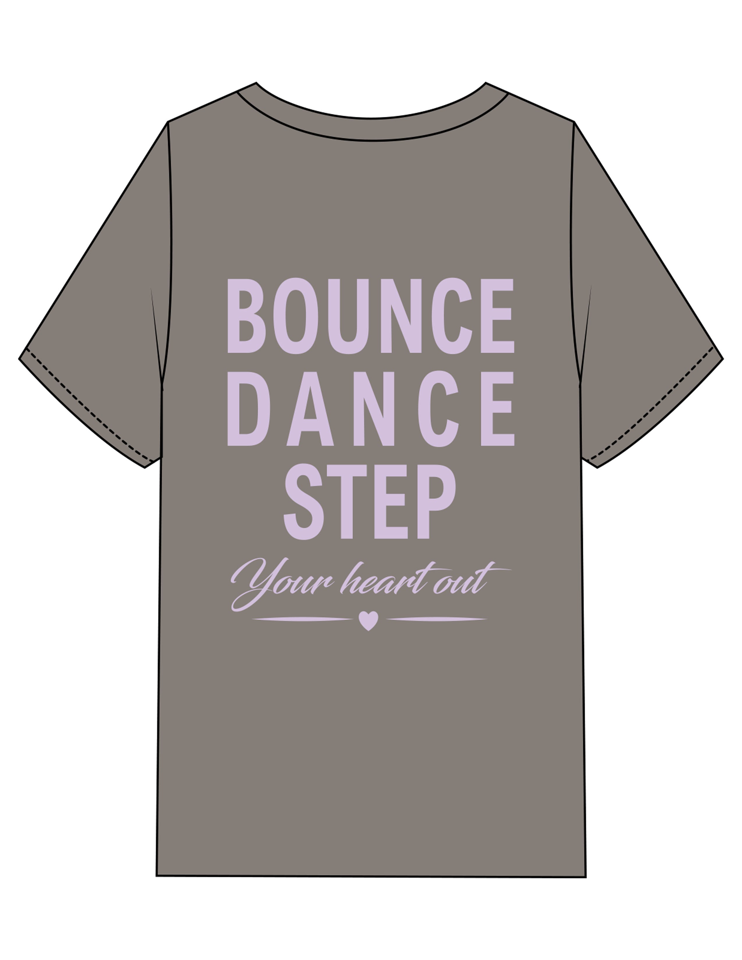 The Mens Heavyweight Tee - Washed Gray - The Mvmt by Amanda - Left Chest & Back Stacked - Printed - Lavender