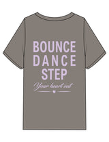 The Mens Heavyweight Tee - Washed Gray - The Mvmt by Amanda - Left Chest & Back Stacked - Printed - Lavender
