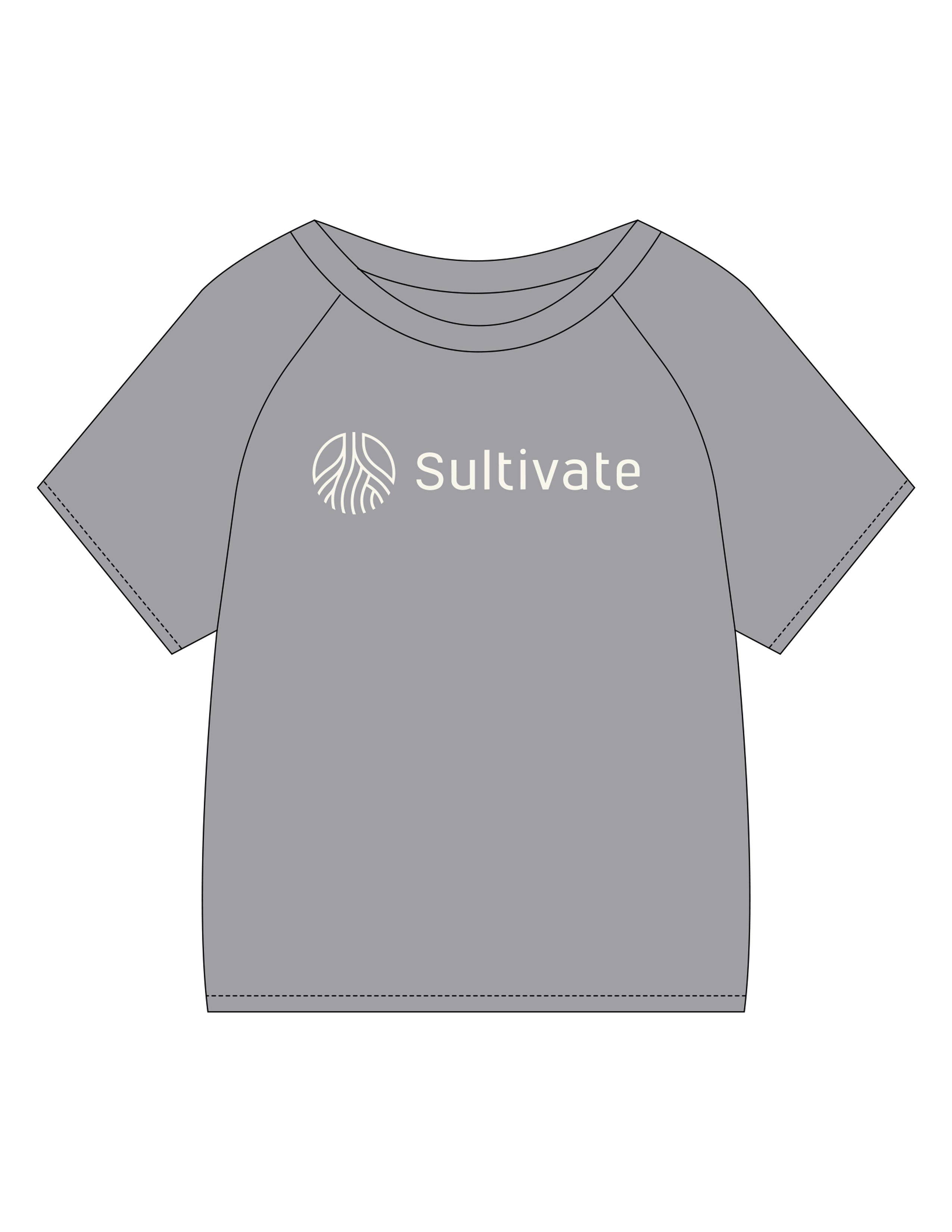 The Kids Tee - Heather - Sultivate - Center Chest - Printed - Off White