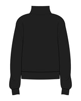 The Womens 1/4 Zip - Black - Slo x Form - Left Chest Squared - Printed - White