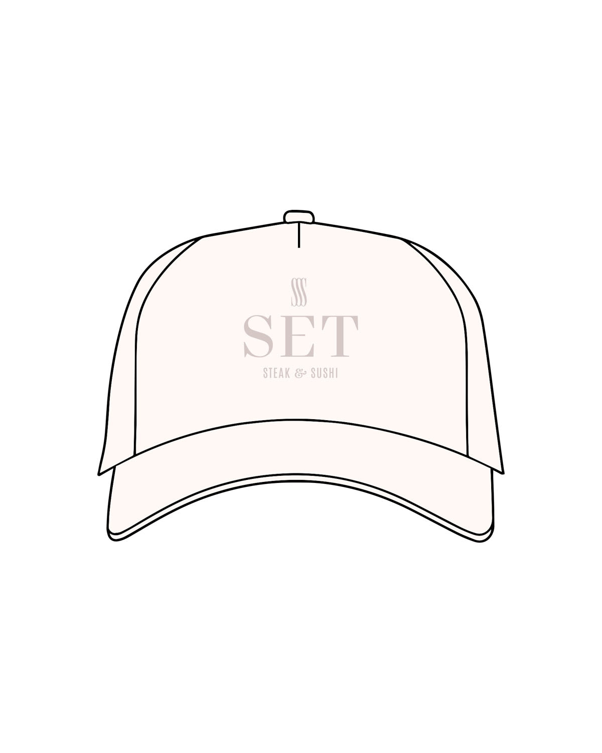 The Canvas Cap - Off White - Clique Hospitality - Center Crown - "SET" - Embroidered - Tone on Tone