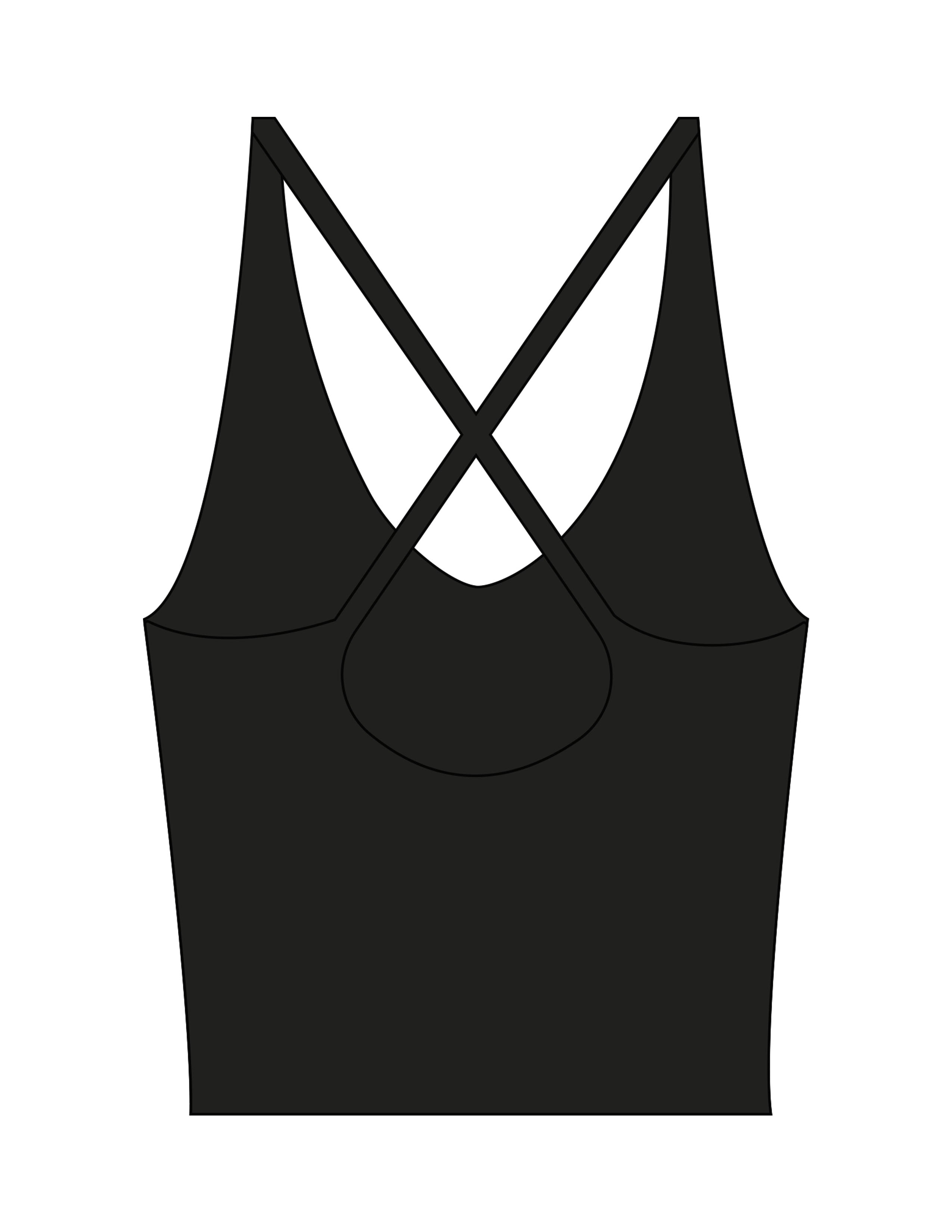 The Sporty Strappy Tank - Black - Lava - Left Chest - Printed - White