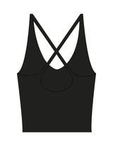 The Sporty Strappy Tank - Black - Lava - Left Chest - Printed - White