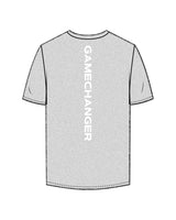 The Mens Tee - Heather - Game Changer - Chest & Back - Printed - White
