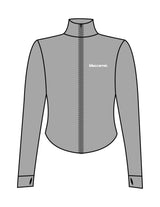 The 3/4 Crop Zip Jacket - Grey - BlueCarrot - Left Chest - Printed - White