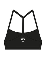 The Basic Bra - Black - LVL - Center Chest & Back Icon - Printed - White