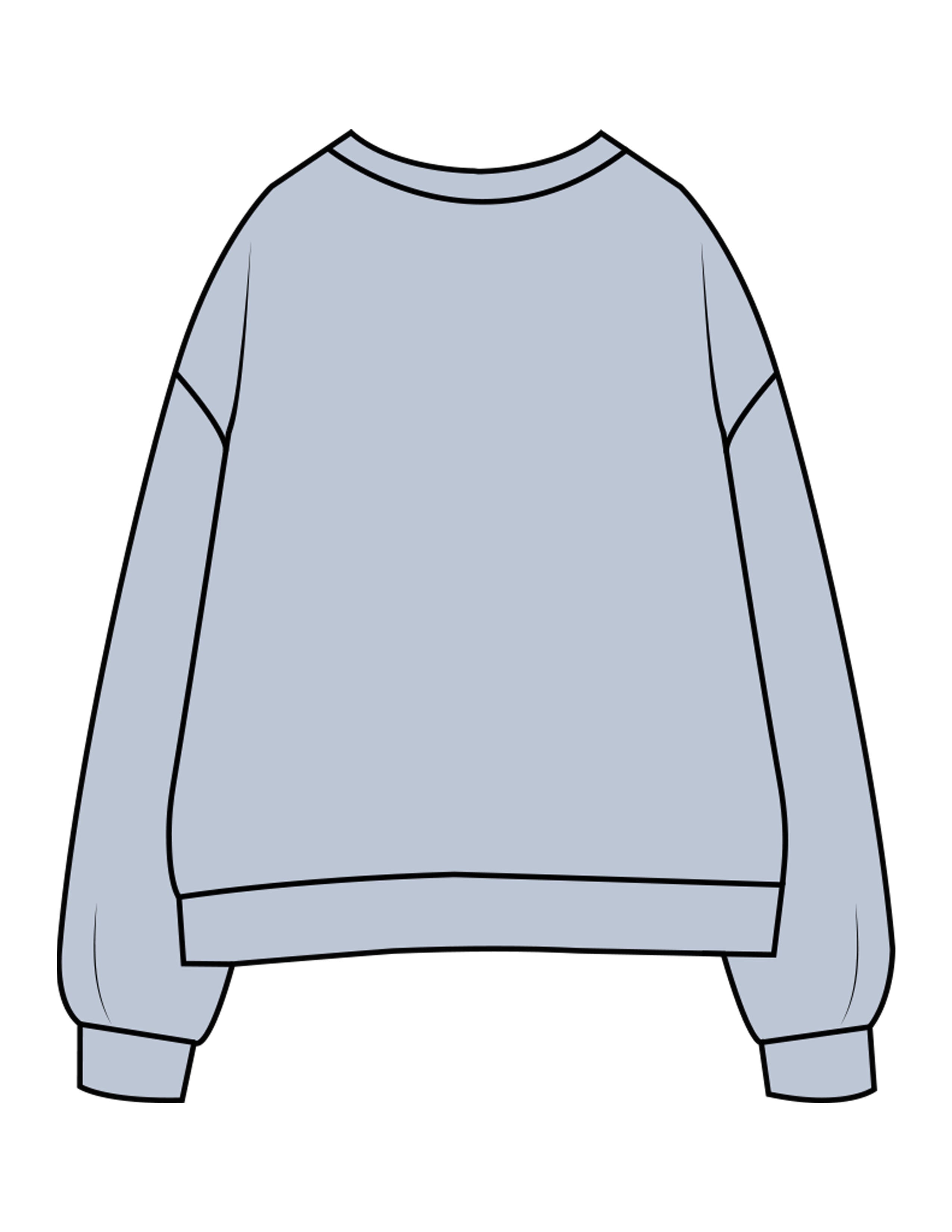 The Womens Crewneck - Powder - PowerMixx - Center Chest Arc Stacked - Printed - Full Color