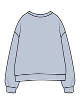 The Womens Crewneck - Powder - PowerMixx - Center Chest Arc Stacked - Printed - Full Color