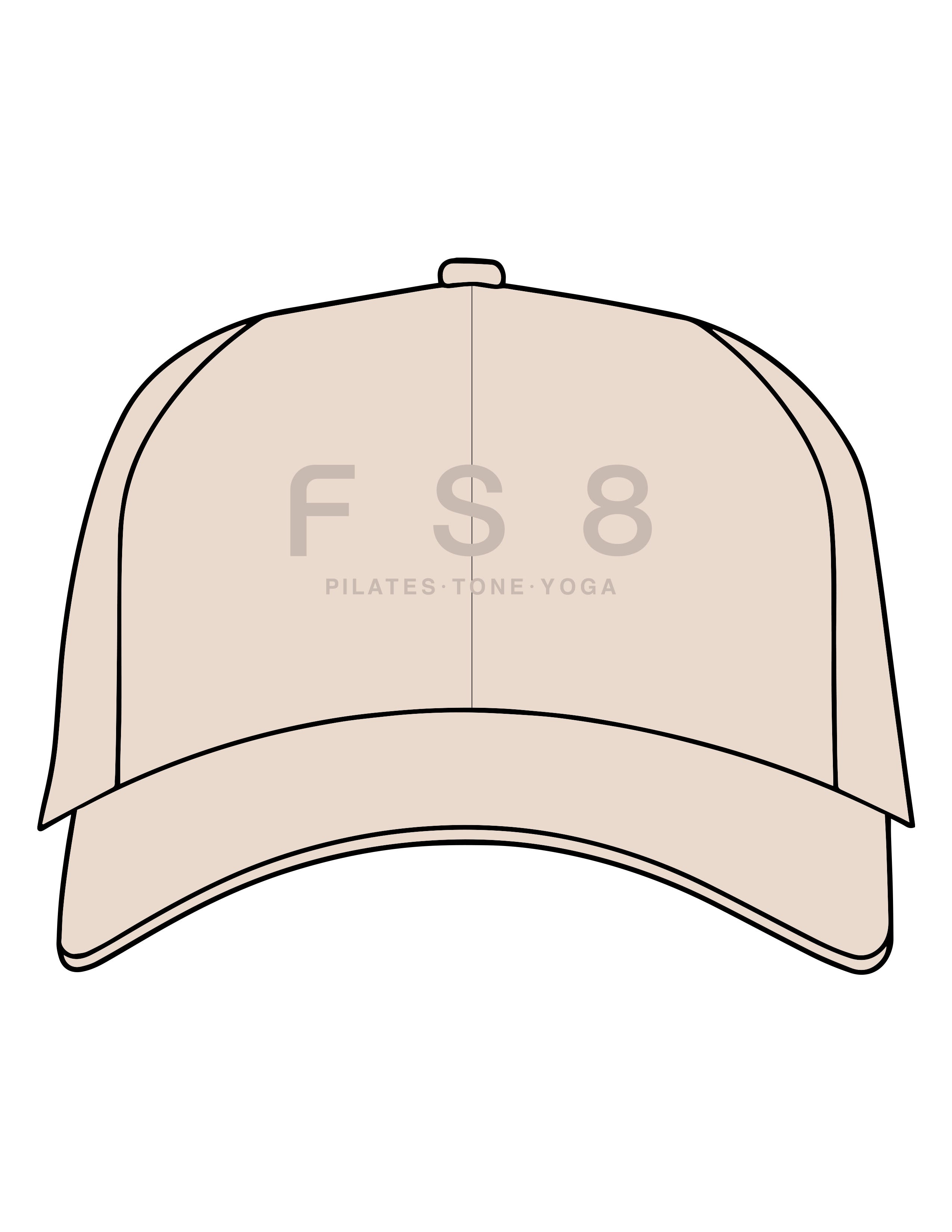 The Dad Hat - Stone - FS8 Studios - Center Crown Stacked - Embroidered - Tone on Tone