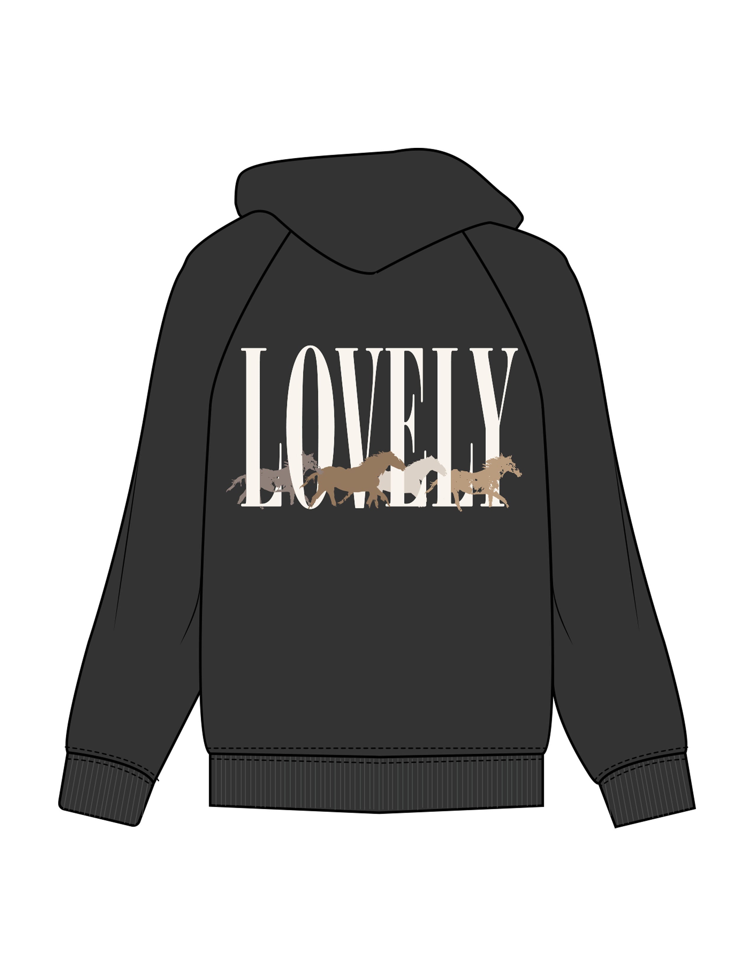 The Womens Hoodie - Washed Black - Daybreak Church - Left Chest & Center Back - Printed - Full Color