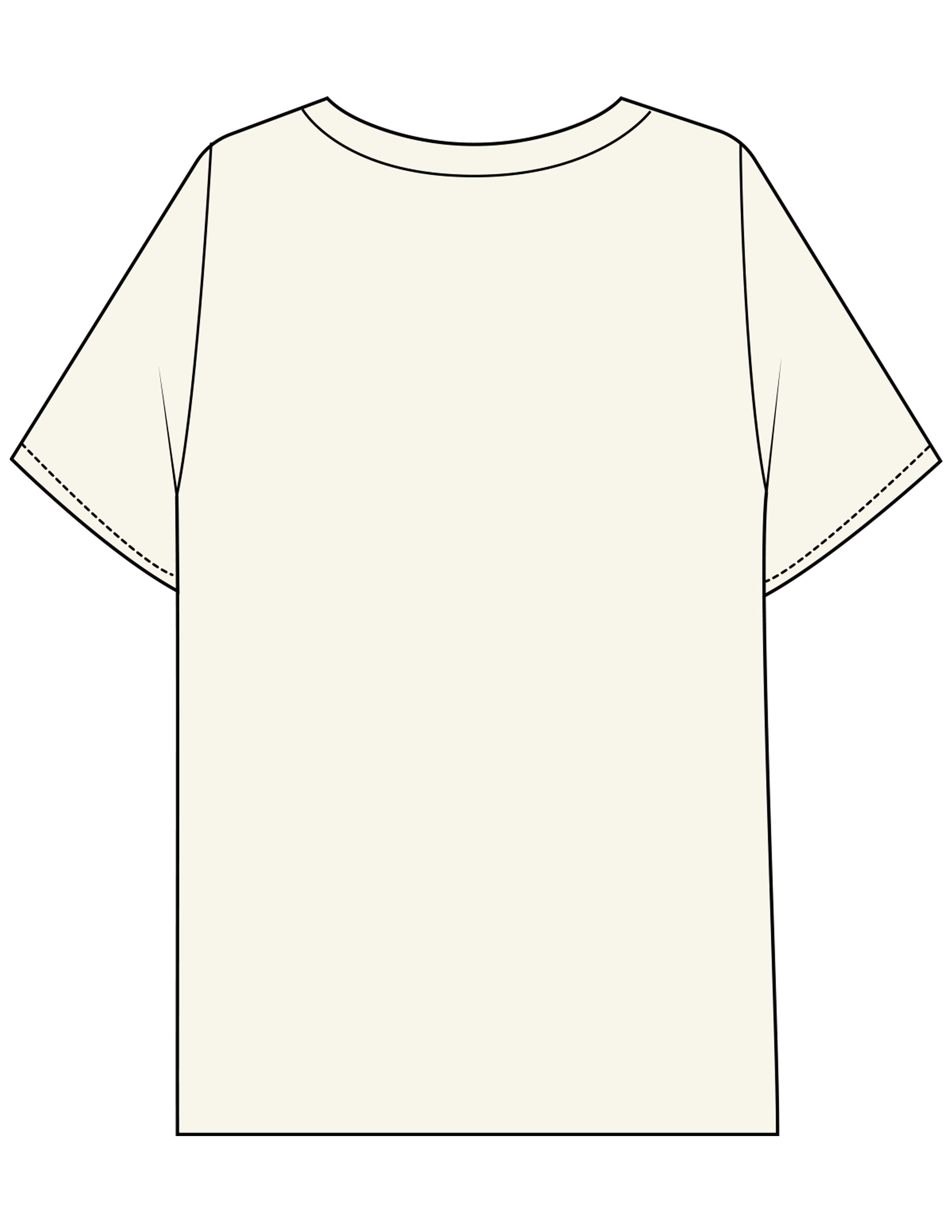 The Mens Boxy Tee - Off White - CSB - Center Chest Stacked - Printed - Green