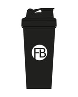 The Shaker Bottle - Black - Krista - Center Body Round - Printed - White