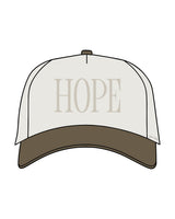 The Canvas Cap - Natural / Walnut - GODS HOUSE - Center Crown & Printed Left Side - Embroidered - Tone on Tone