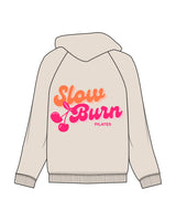 The Recycled Unisex Zip Hoodie - Polar - Slow Burn - Left Chest Cherry & Center Back Cherry Stacked - Printed - Full Color