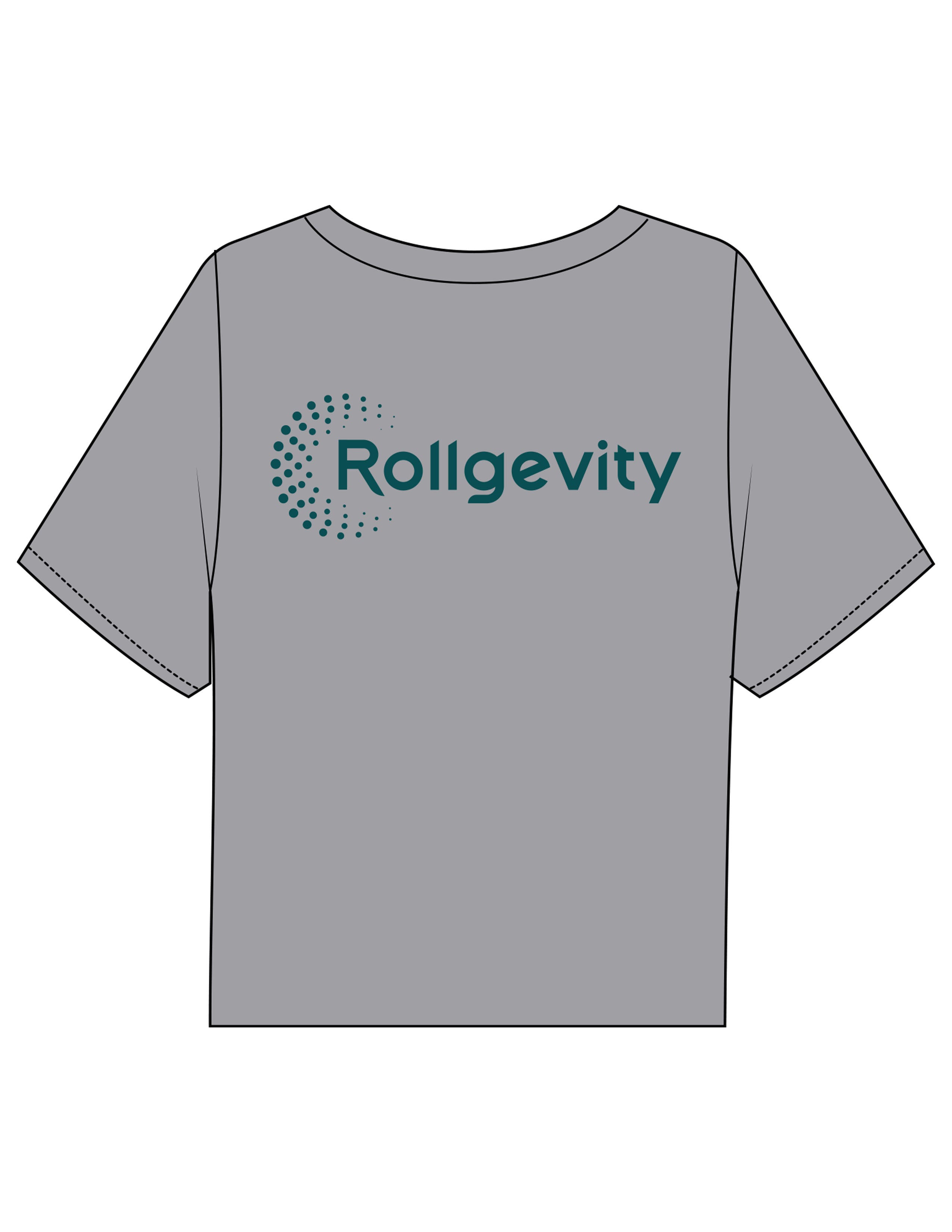 The Boxy Crop Tee - Heather - Rollgevity - Center Chest & Center Back - Printed - Dark Teal