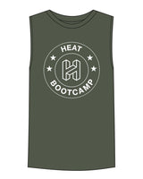 The Mens Tank - Cypress - Heat Bootcamp - Full Center Chest - White