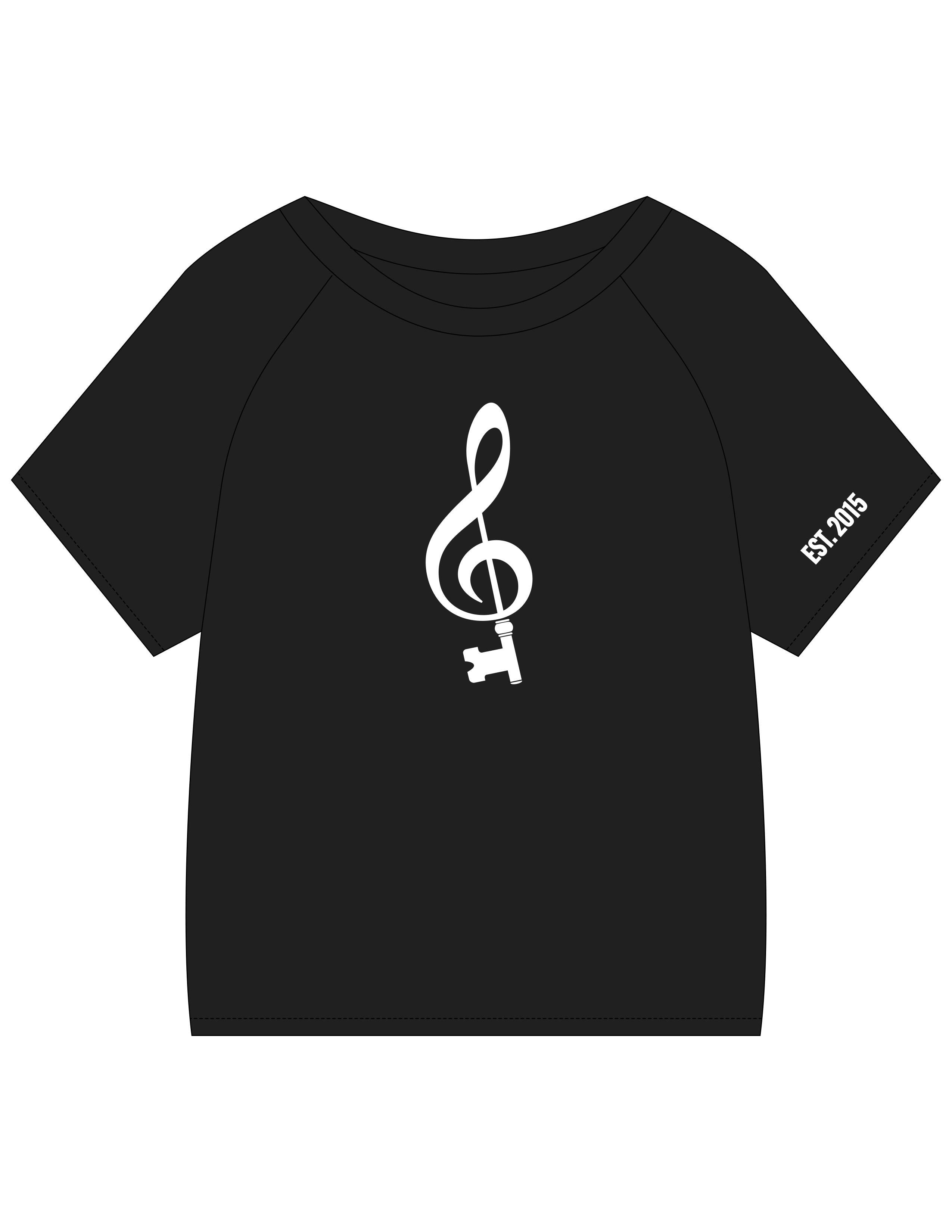 The Kids Tee - Black - SOUL YOGA - Center Chest & Left Sleeve - Printed - White