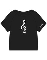 The Kids Tee - Black - SOUL YOGA - Center Chest & Left Sleeve - Printed - White