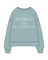 The Recycled Unisex Crewneck - Arctic - THE BLOOMERIE LLC - Left Chest & Back Stacked - Printed - Full Color