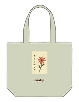 The Tote Bag - Lime  - Barnes. The Label - Center Body Flower - Printed - Full Color