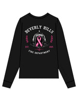The Mens Long Sleeve - Black - BHF BCA2026 - Left Chest & Back Stacked "FIRE DEPARTMENT" - Printed - Full Color