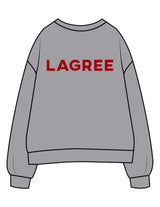 The Mens Crewneck - Heather - Method Lagree - Left Chest Embroidered Full Color - Center Back Printed Red