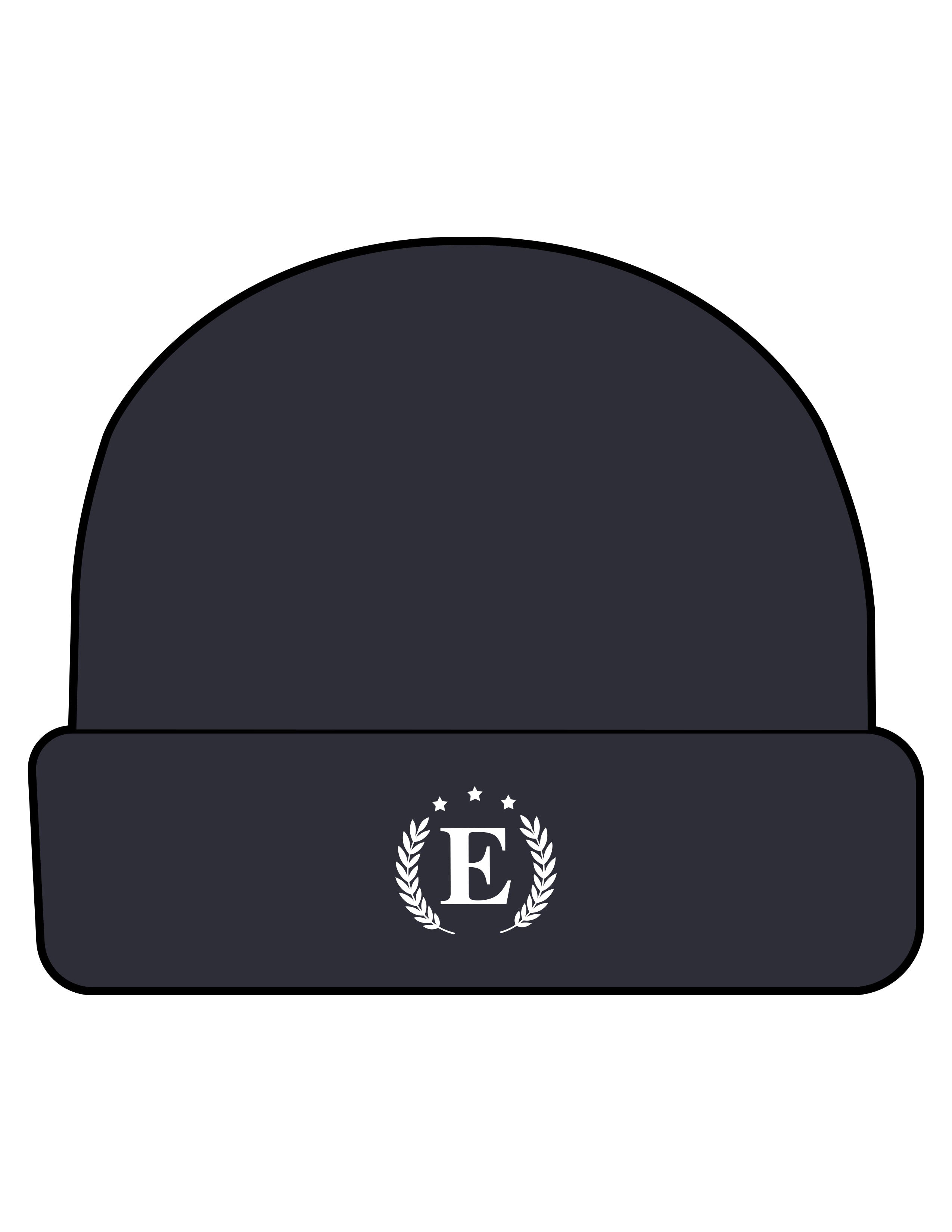 The Cable Knit Beanie - Navy - ETHOS Q3 PHOTOSHOOT - Center Brim - EMB - White