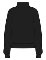 The Mens 1/4 Zip - Black - Drench - Front Lower Left - Embroidered - Periwinkle