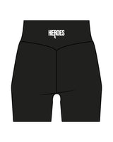 The Basic Short - Black - Heroes Fitness - Back Waistline - Printed - White