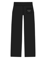The Straight Leg Sweatpant - Black - SQLPT Pilates - Left Leg & Back Pocket - Embroidered - Off White