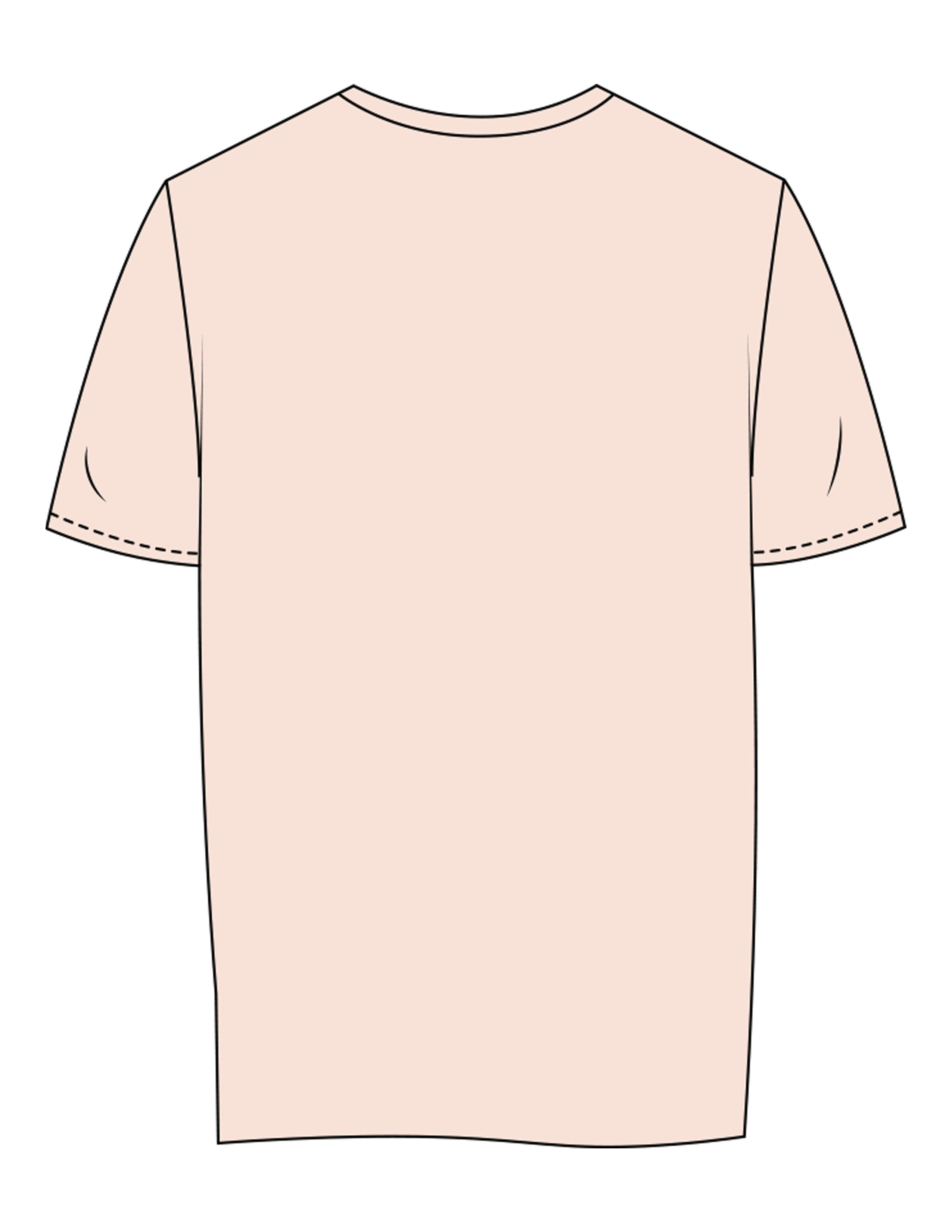 The Womens Tee - Pale Pink - Facial Collective - Left Chest - Printed - Gray