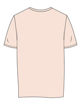 The Womens Tee - Pale Pink - Facial Collective - Left Chest - Printed - Gray