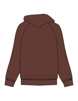 The Mens Hoodie - Chestnut - Melt Hot Pilates - Center Chest Stacked & Back Bottom - Printed - Tone on Tone