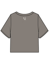 The Heavyweight Crop Tee - Washed Gray - Core Reform - Center Chest & Back Neckline - Embroidered - White