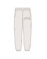 The Womens Sweatpants - Bone - Pulse Lagree Fitness - Left Pocket - Printed - Tone on Tone