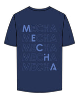 The Mens Tee - Cobalt - MECHA - Left Chest & Full Back - Light Blue