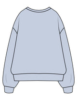 The Mens Crewneck - Powder - Melt Hot Pilates - Left Chest "MELT" - Embroidered - Maroon