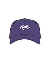 The Dad Hat - Purple - Stun Agency - Center Crown - Embroidered - White