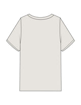 The Womens Heavyweight Tee - Washed Bone - Bare Pilates - Center Chest Stacked - Printed - Black