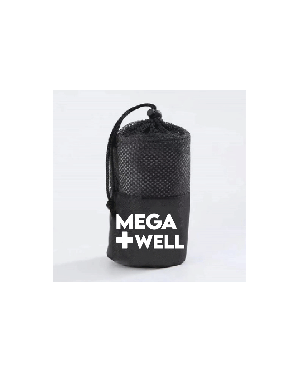 The Gym Towel - Black - Mega + Well - White