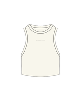 The Ribbed Crop Tank - Off White - Reforming Pilates - Center Chest - Off White