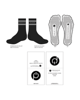 The Crew Grip Socks - Black - Powerhouse Pilates - White Logo & Grip