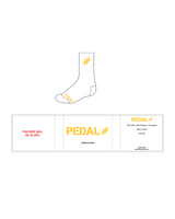 The Crew Sock - White - Petal - Gold Logos